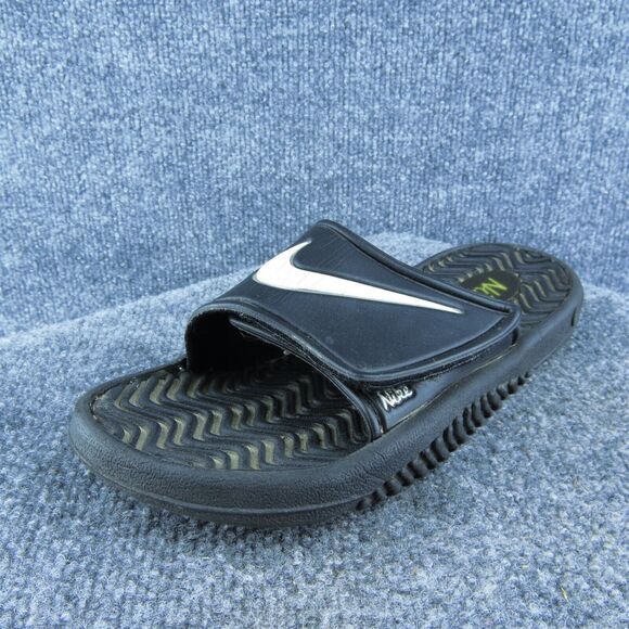 Nike Men Slide Sandals‎ Black Synthetic Slip On Size 8 Medium - Picture 1 of 9